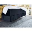 BOXSPRINGBETT 160/200 cm  in Dunkelblau  - Chromfarben/Dunkelblau, Design, Textil/Metall (160/200cm) - Xora