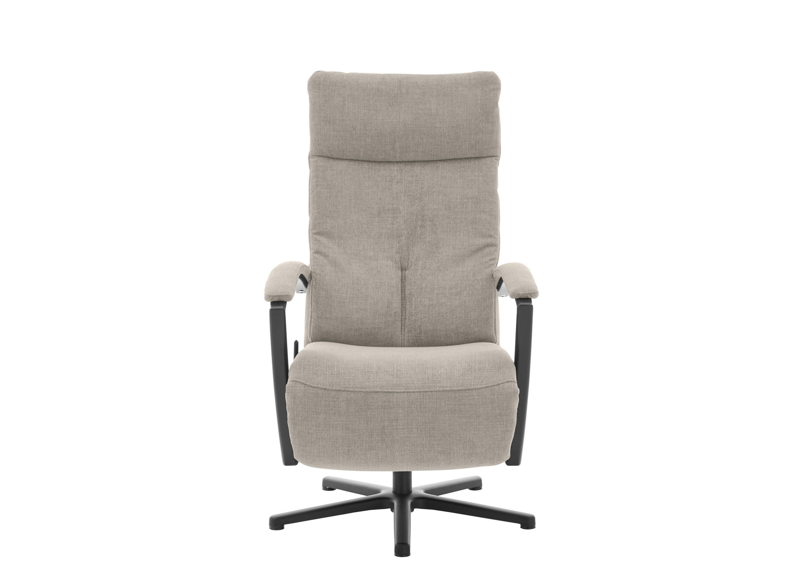 RELAXSESSEL in Textil Beige  - Beige/Schwarz, Design, Textil/Metall (76/110/83cm) - Beldomo Speed