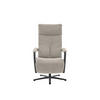 RELAXSESSEL in Textil Beige  - Beige/Schwarz, Design, Textil/Metall (76/110/83cm) - Beldomo Speed