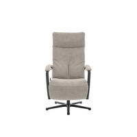 RELAXSESSEL in Textil Beige  - Beige/Schwarz, Design, Textil/Metall (76/110/83cm) - Beldomo Speed