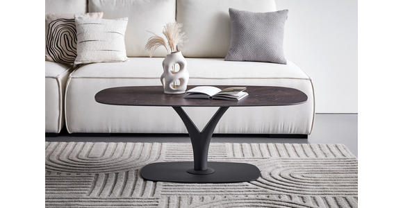COUCHTISCH 115/70/42 cm Anthrazit, Dunkelbraun - Anthrazit/Dunkelbraun, Design, Keramik/Metall (115/70/42cm) - Dieter Knoll