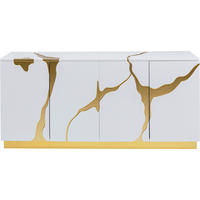 SIDEBOARD  in 165/80/46 cm  - Goldfarben/Weiß, Design, Holzwerkstoff/Metall (165/80/46cm) - Kare-Design