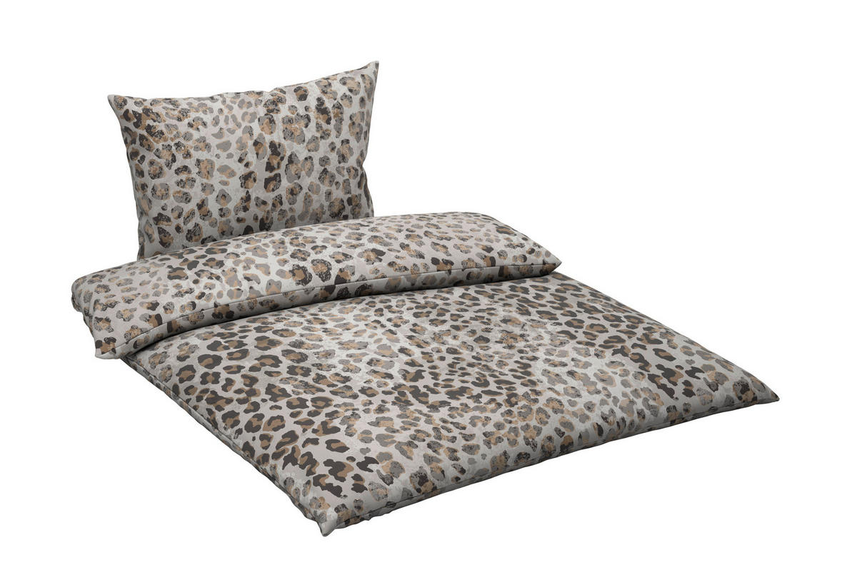 BETTWÄSCHE 2-teilig Flanell 140/200 cm  - Braun, Textil (140/200cm) - Dieter Knoll