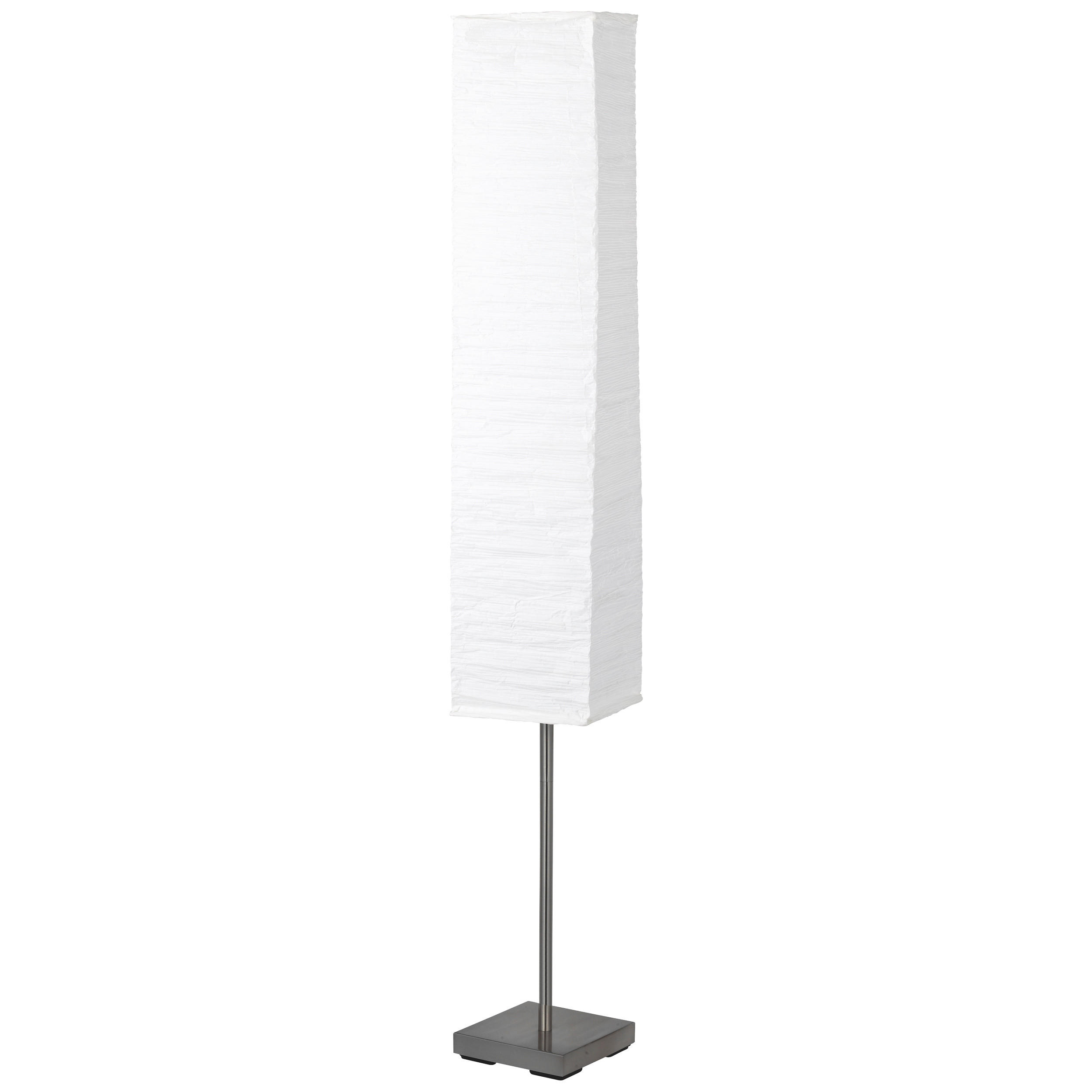 STEHLEUCHTE - Weiss/Titanfarben, Basics, Papier/Metall (18/145cm) - Brilliant