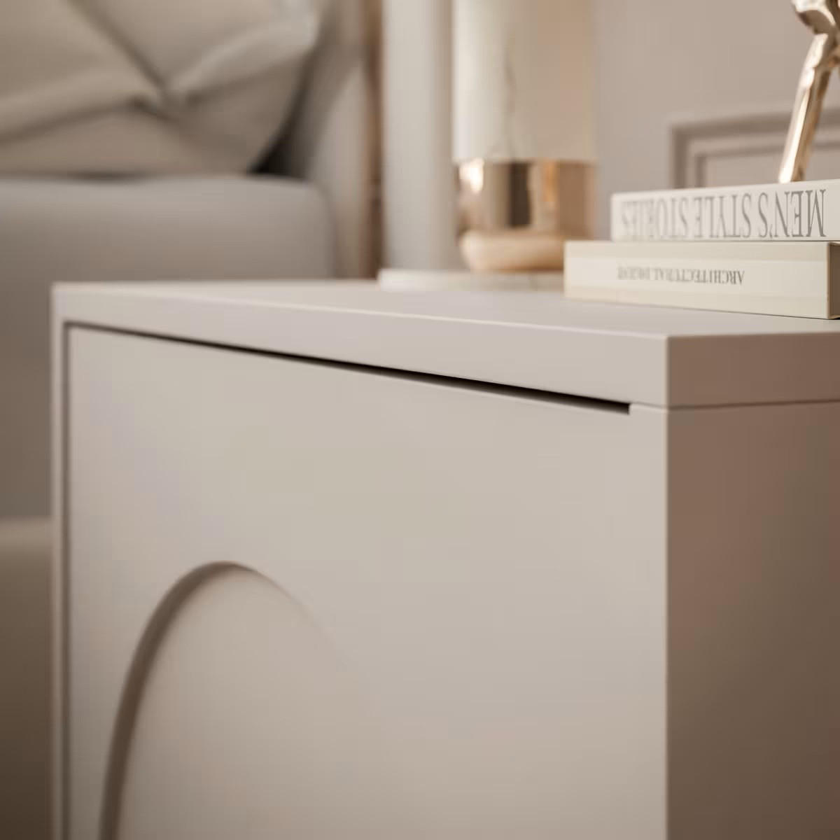 NACHTSCHRANK 53,5/51/35 cm  - Kaschmir, Design, Holzwerkstoff (53,5/51/35cm) - Boxxx