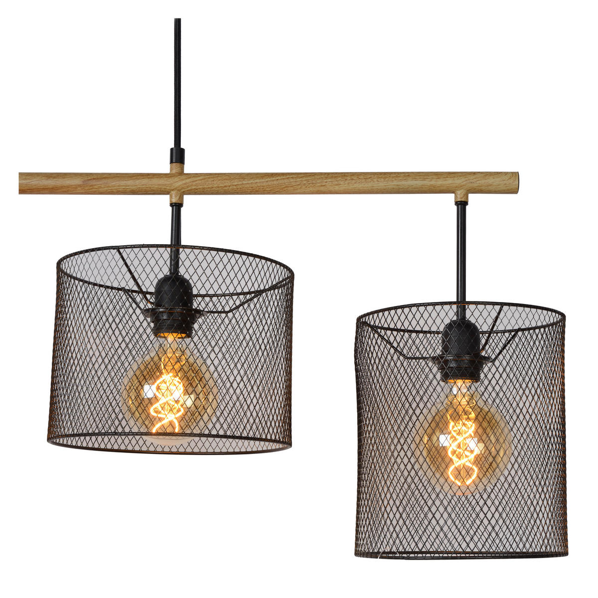 HÄNGELEUCHTE BASKETT 107/23/175 cm   - Schwarz, Basics, Metall (107/23/175cm) - Lucide