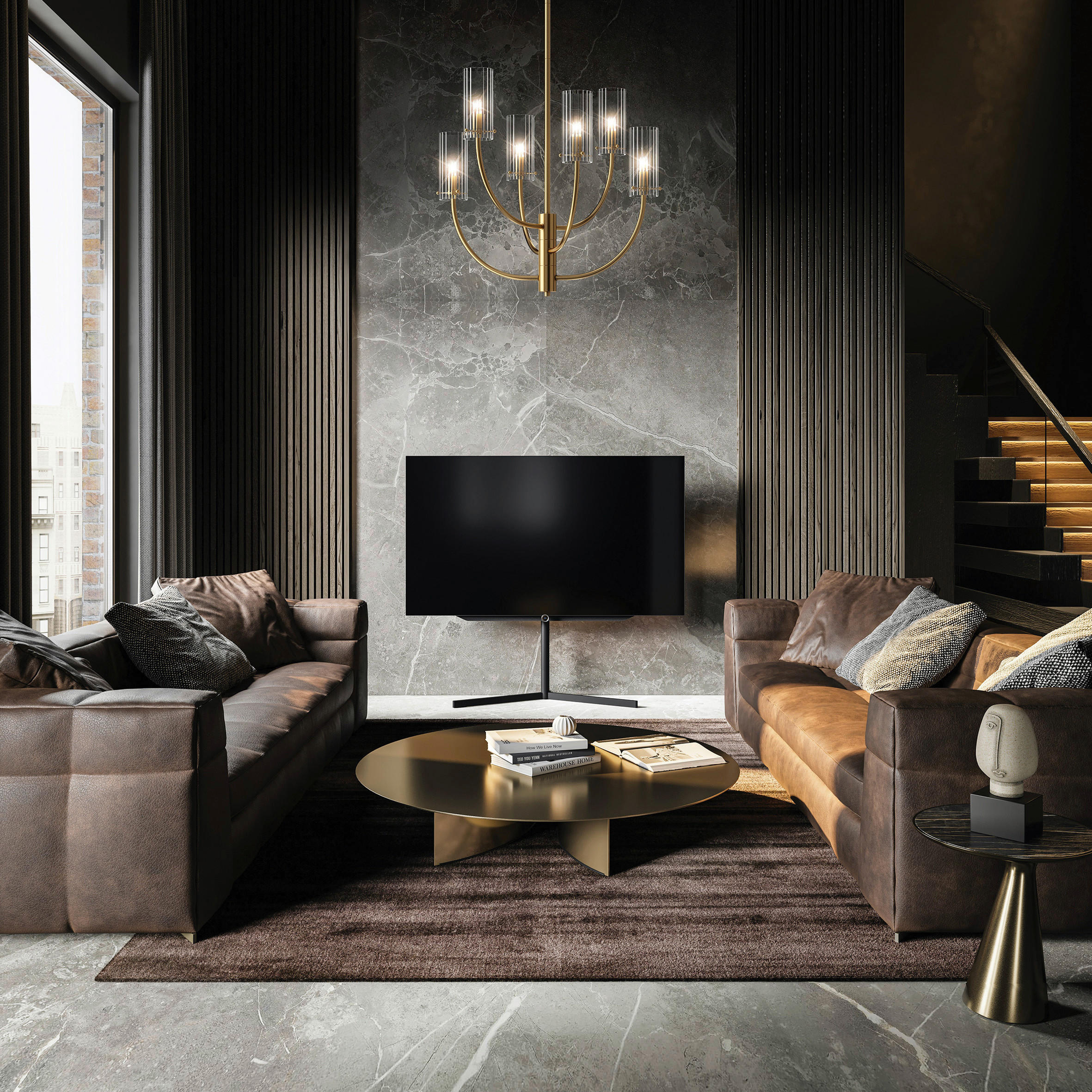 KRONLEUCHTER 61/44,7/61 cm   - Messingfarben, Trend, Glas/Metall (61/44,7/61cm) - MAYTONI