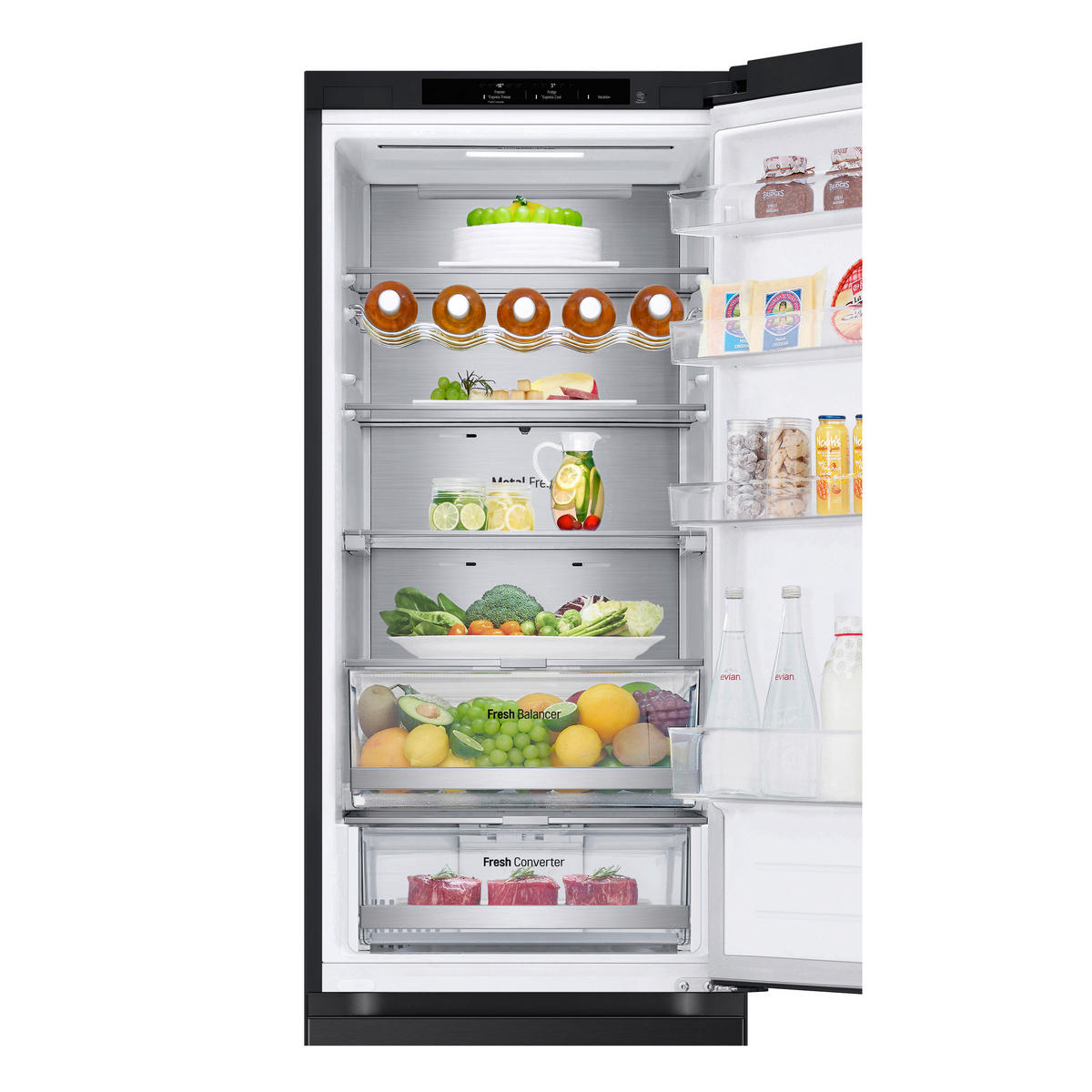 KÜHL-GEFRIER-KOMBINATION GBV7280BEV  - Schwarz, Basics, Metall (59,5/203/67,5cm) - LG