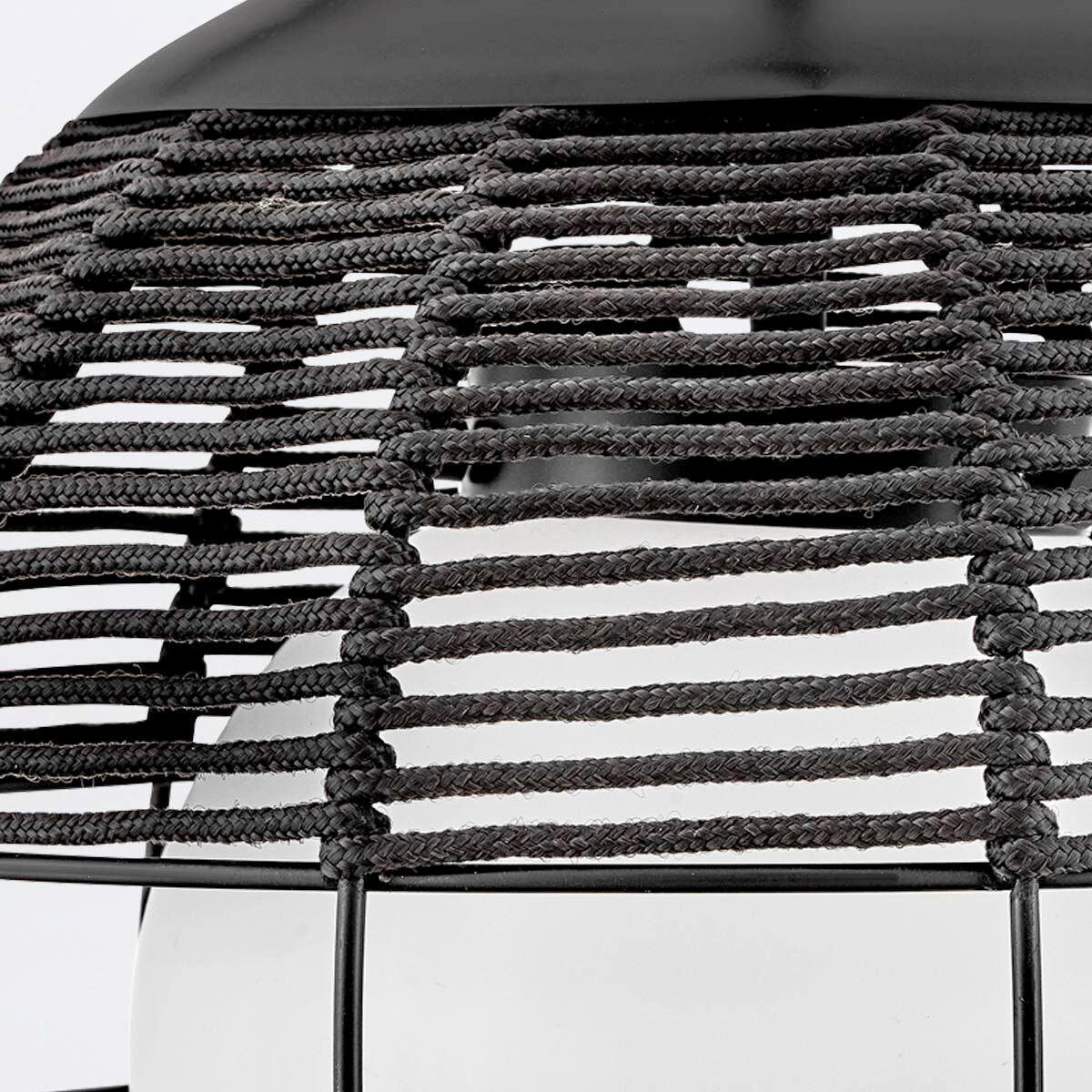 HÄNGELEUCHTE Maddox  46/35,9/35,9 cm  - Schwarz, KONVENTIONELL, Glas/Textil (46/35,9/35,9cm) - Elstead Lighting