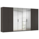 DREHTÜRENSCHRANK 400/223/61 cm,  in Graphitfarben, 8-türig  - Graphitfarben, Basics, Glas/Holzwerkstoff (400/223/61cm) - Novel