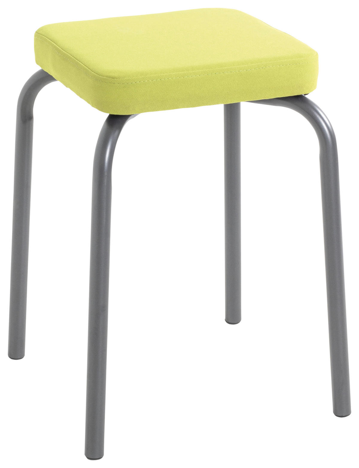 STAPELHOCKER Flachgewebe Anthrazit, Olivgrün  - Anthrazit/Olivgrün, Trend, Textil/Metall (36/49/36cm)