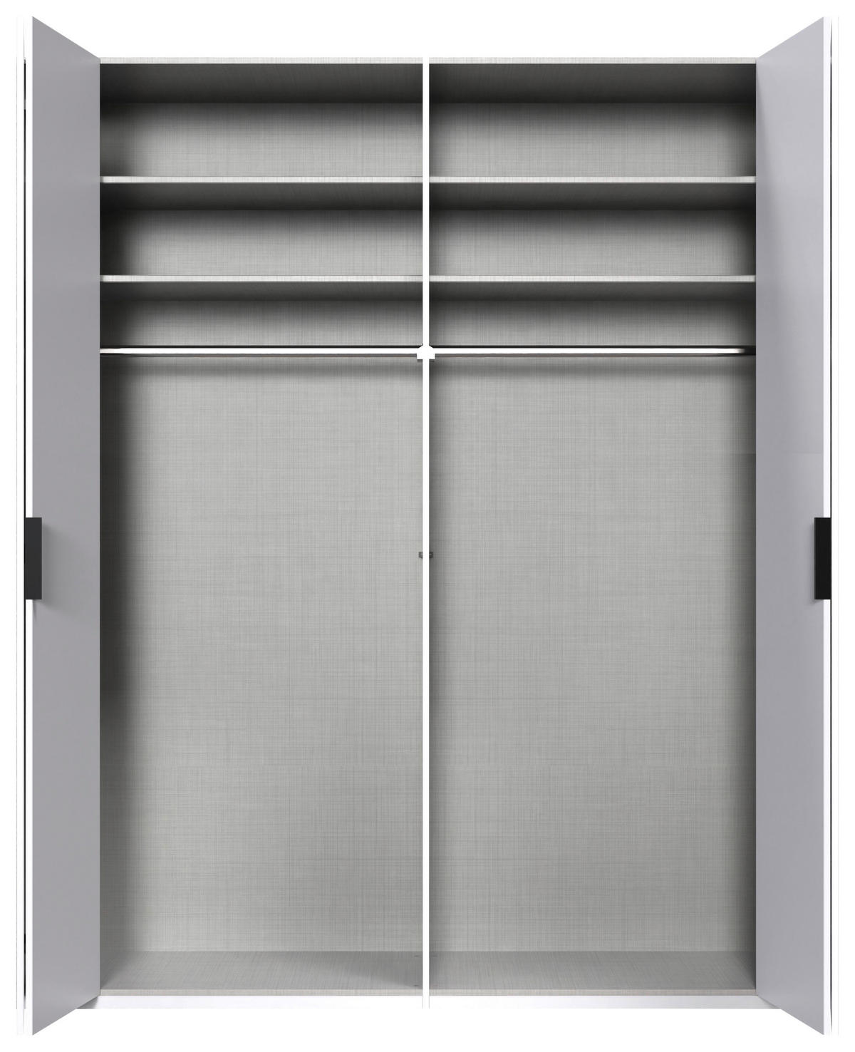 FALTTÜRENSCHRANK 200/236/58 cm 2-türig Weiß  - Schwarz/Weiß, Design, Holzwerkstoff (200/236/58cm) - Boxxx