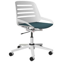 DREHSTUHL Blau, Weiß  - Blau/Weiß, Design, Kunststoff/Metall (70/68/40cm) - Aeris