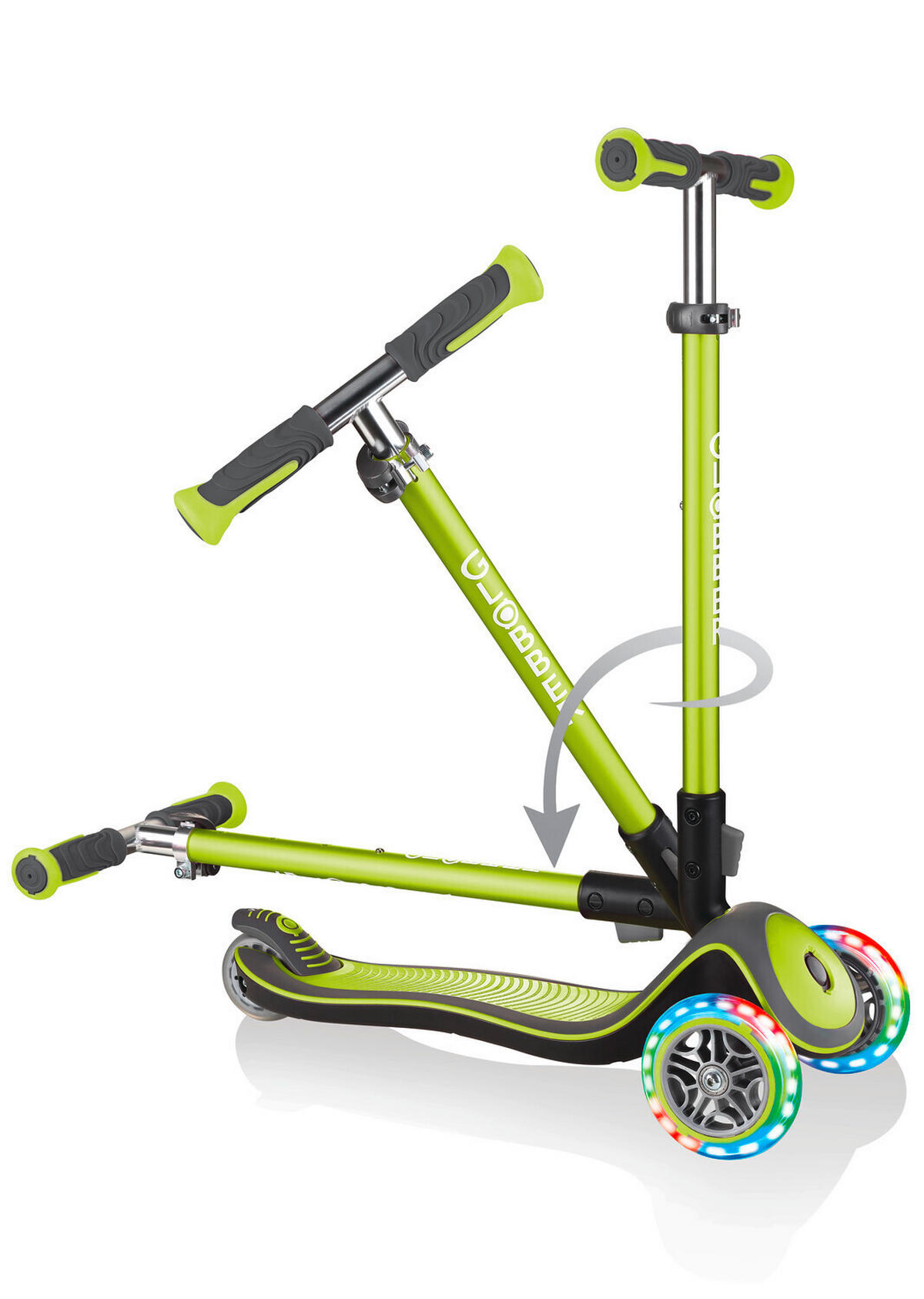 SCOOTER ELITE DELUXE LIGHTS  - Limette/Hellgrün, Basics (56/28/84cm) - GLOBBER