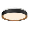 LED-DECKENLEUCHTE Nashville 48/8 cm  - Schwarz/Sonoma Eiche, Basics, Kunststoff/Metall (48/8cm) - Novel