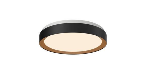 LED-DECKENLEUCHTE Nashville 48/8 cm  - Schwarz/Sonoma Eiche, Basics, Kunststoff/Metall (48/8cm) - Novel