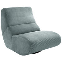 SESSEL in Cord Blaugrau  - Blaugrau/Schwarz, Design, Textil/Metall (74/85/105cm) - Livetastic