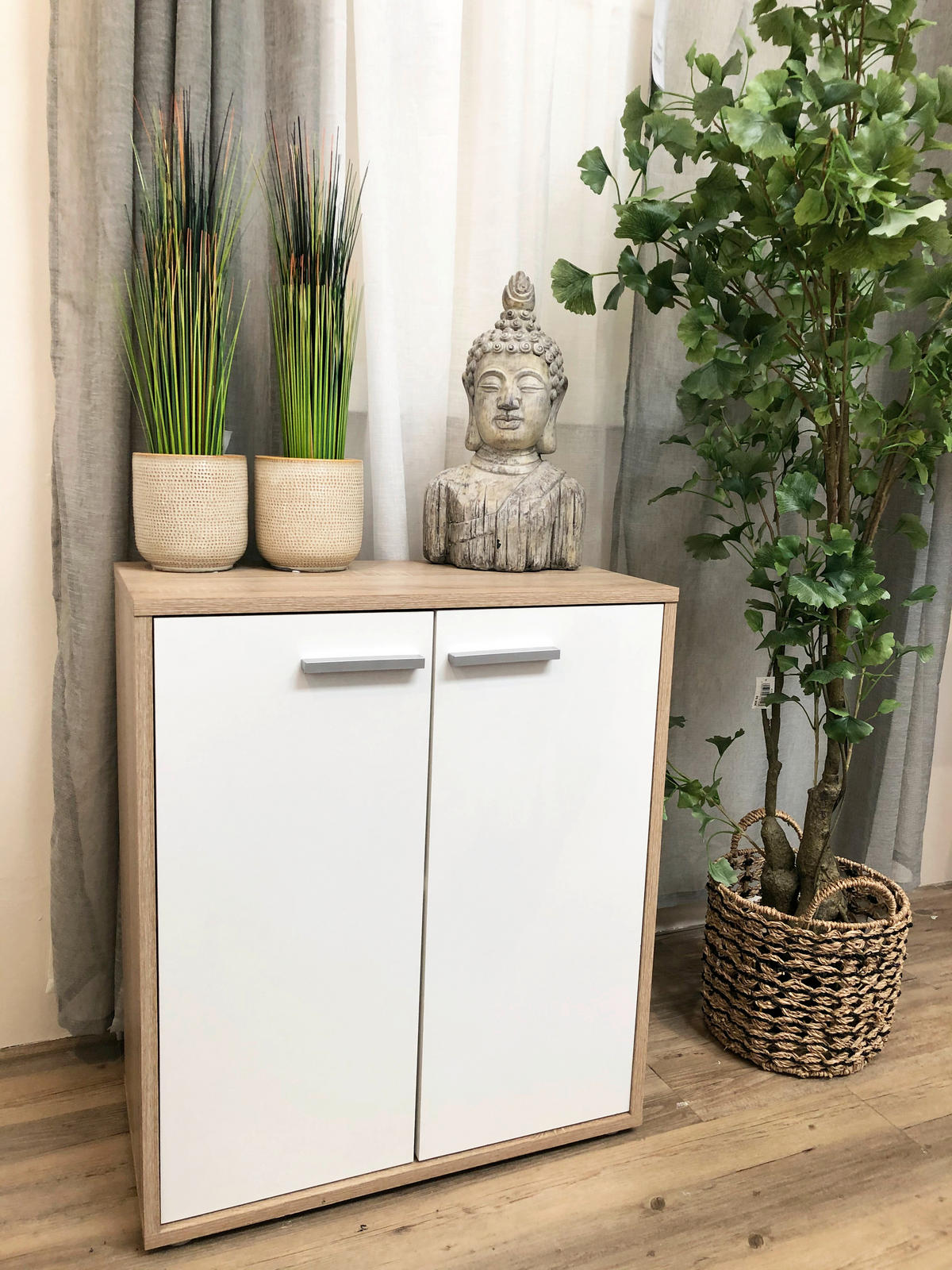 KOMODA   60/70/30 cm   bijela, hrast Sonoma  - bijela/hrast Sonoma, drvni materijal (60/70/30cm) - Best Price