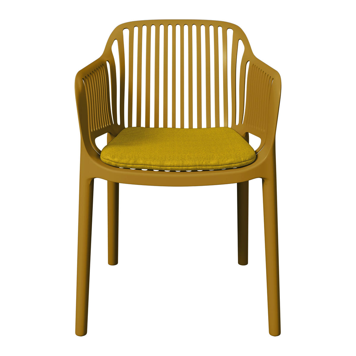 STAPELSESSEL in Kunststoff, Textil Gelb  - Gelb, Basics, Kunststoff/Textil (55/80/60cm) - Ambia Garden