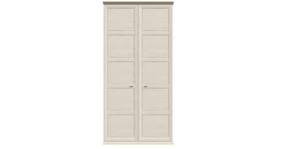 DREHTÜRENSCHRANK 2-türig Grau, Weiß  - Weiß/Grau, LIFESTYLE, Holzwerkstoff/Metall (104/209,5/60cm) - Hom`in