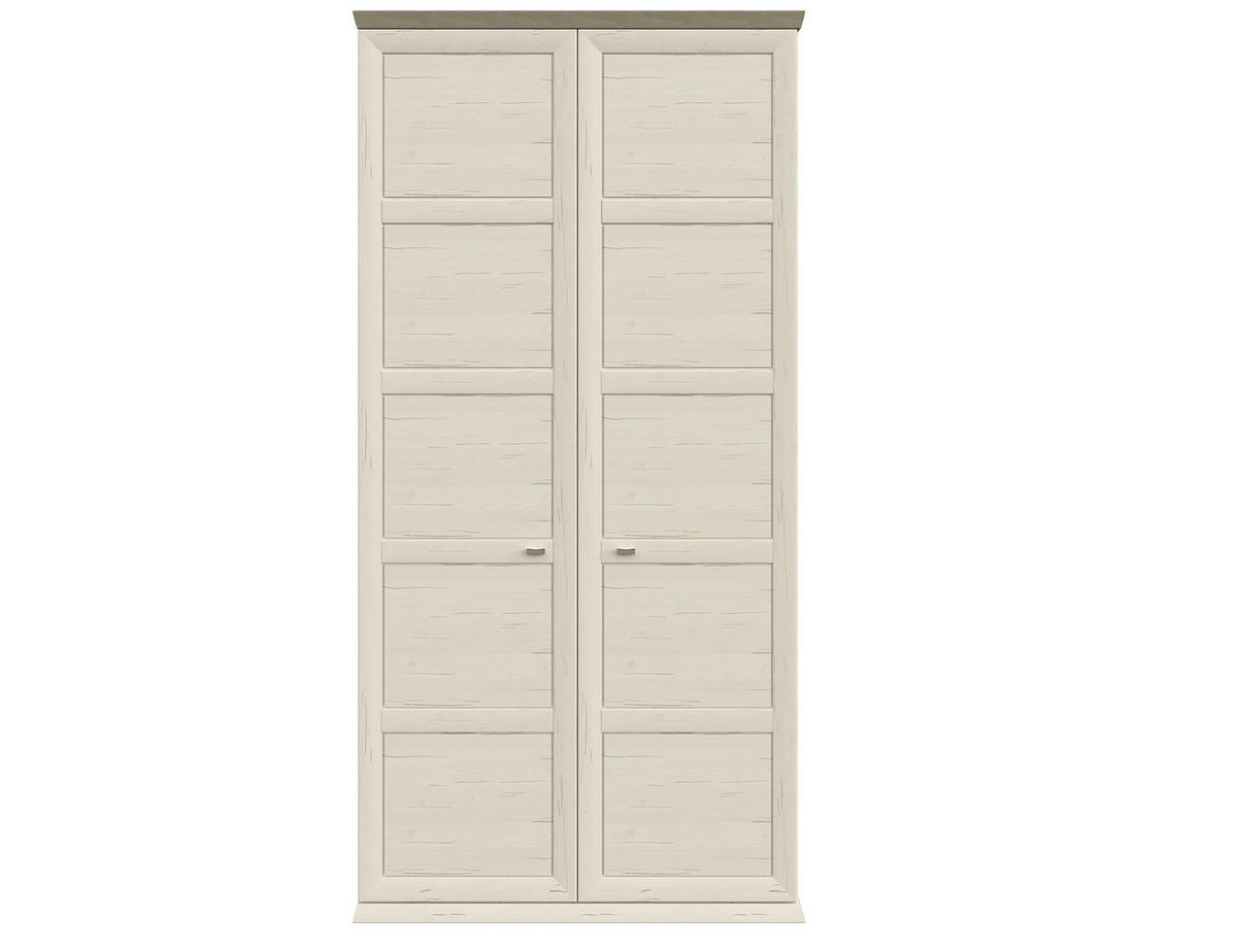 DULAP CU UȘI ROTATIVE gri, alb  - culoare nichel/alb, Lifestyle, metal/material pe bază de lemn (104/209,5/60cm) - Hom`in
