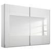 SCHWEBETÜRENSCHRANK in Weiss  - Chromfarben/Weiss, Design, Glas/Holzwerkstoff (271/223/68cm) - Xora