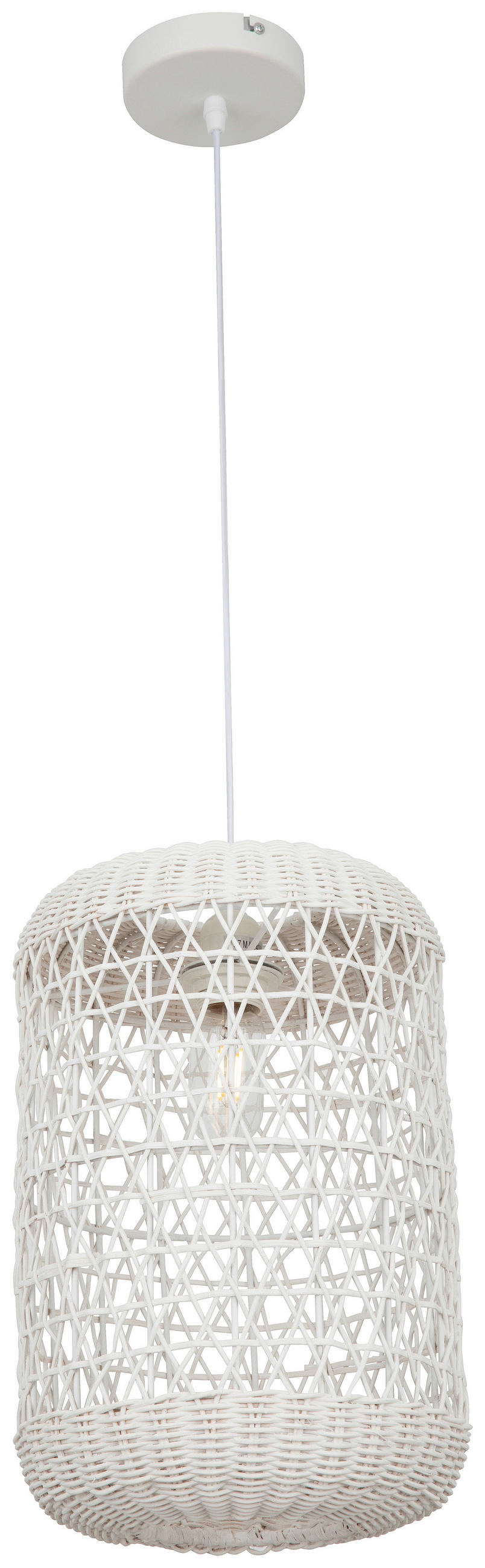 HÄNGELEUCHTE 24,5/139,5 cm  - Grauweiß, Trend, Holz/Metall (24,5/139,5cm) - Novel