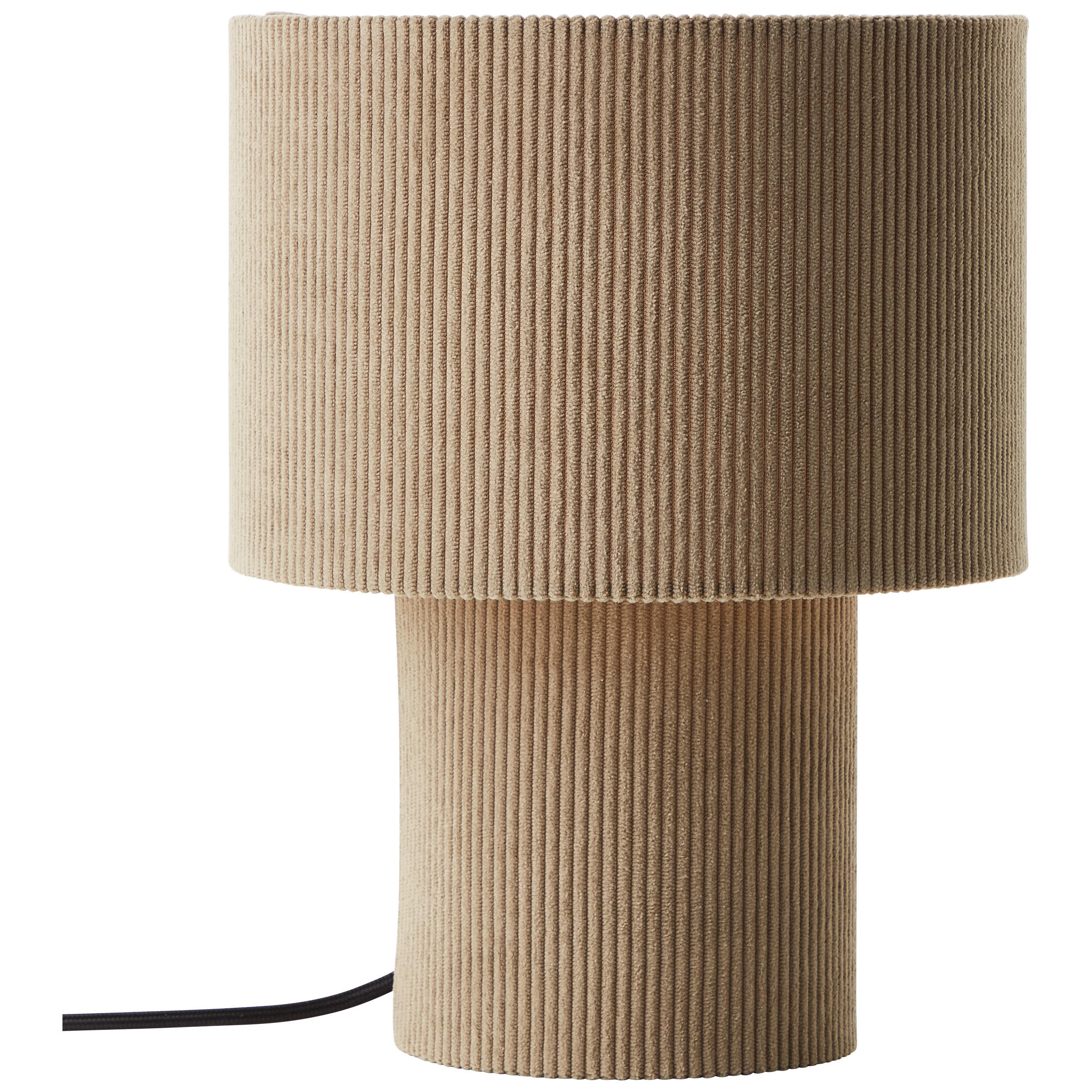 TISCHLEUCHTE - Grau, Basics, Textil/Metall (23/30cm) - Brilliant