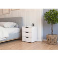 KOMMODE  in 47/62/42 cm  - Alufarben/Weiß, KONVENTIONELL, Holzwerkstoff/Kunststoff (47/62/42cm) - Xora