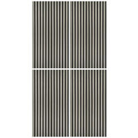 AKUSTIKPANEEL Echtholz 4 Stück  - Graubraun, KONVENTIONELL, Holz/Kunststoff (52/104/2,2cm) - Xora