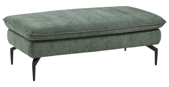 HOCKER Webstoff Grün  - Schwarz/Grün, Design, Textil/Metall (141/49/76cm) - Voleo