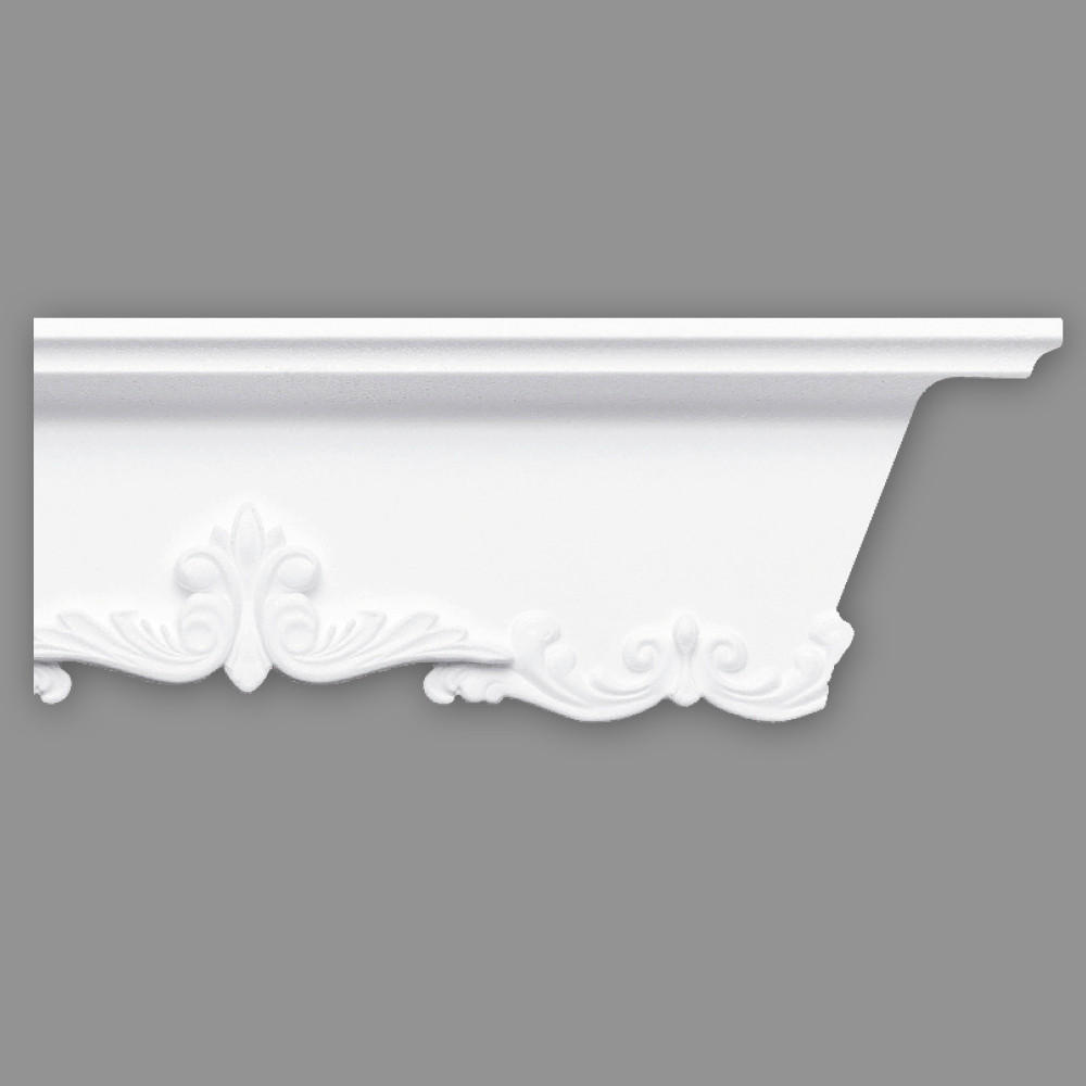 ZIERLEISTE 200/6,5/10,0 cm Weiß Kunststoff  - Weiß, Design, Kunststoff (200/6,5/10,0cm)