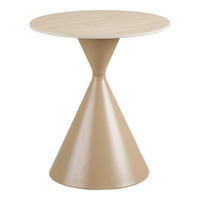 BEISTELLTISCH 50/50/56 cm Annecy Sandfarben rund  - Sandfarben, Design, Stein/Metall (50/50/56cm) - MID.YOU