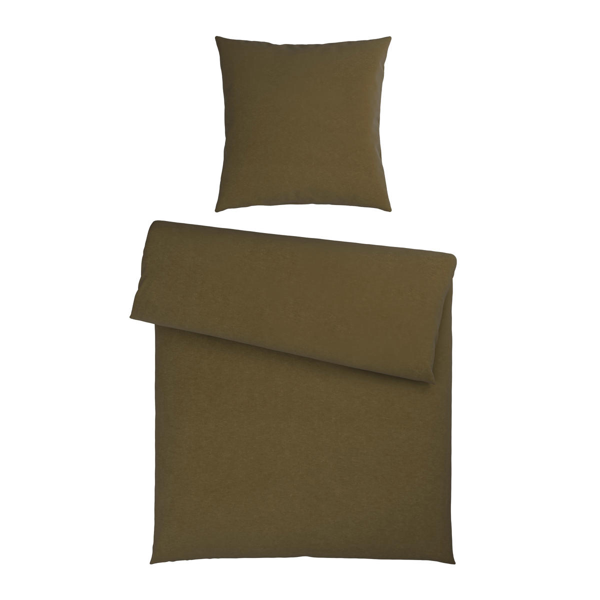BETTWÄSCHE Flanell Flanell 135/200 cm  - Olivgrün, Basics, Textil (135/200cm) - Novel