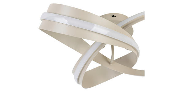 LED-DECKENLEUCHTE Orilo 52/22 cm  - Sandfarben, Design, Kunststoff/Metall (52/22cm) - Novel