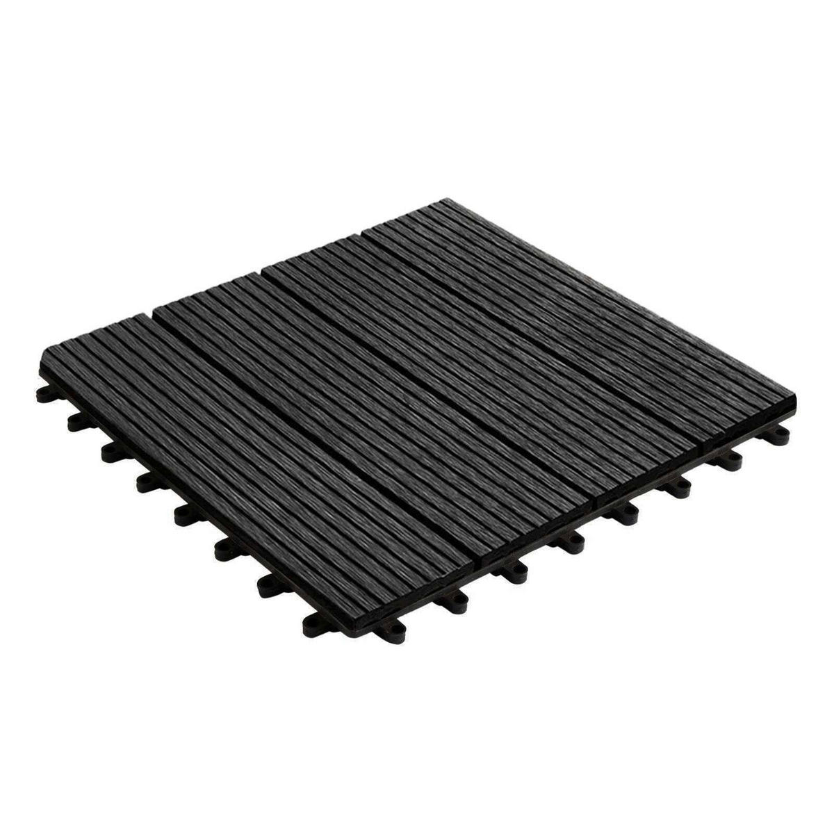 TERRASSENFLIESE Anthrazit 11 Stück  - Anthrazit, MODERN, Holzwerkstoff (30/30cm) - Floordirekt