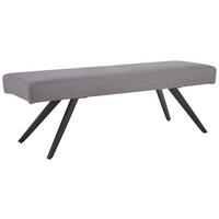 SITZBANK in Metall, Textil Hellgrau  - Hellgrau/Schwarz, KONVENTIONELL, Textil/Metall (140/49/47cm) - MID.YOU