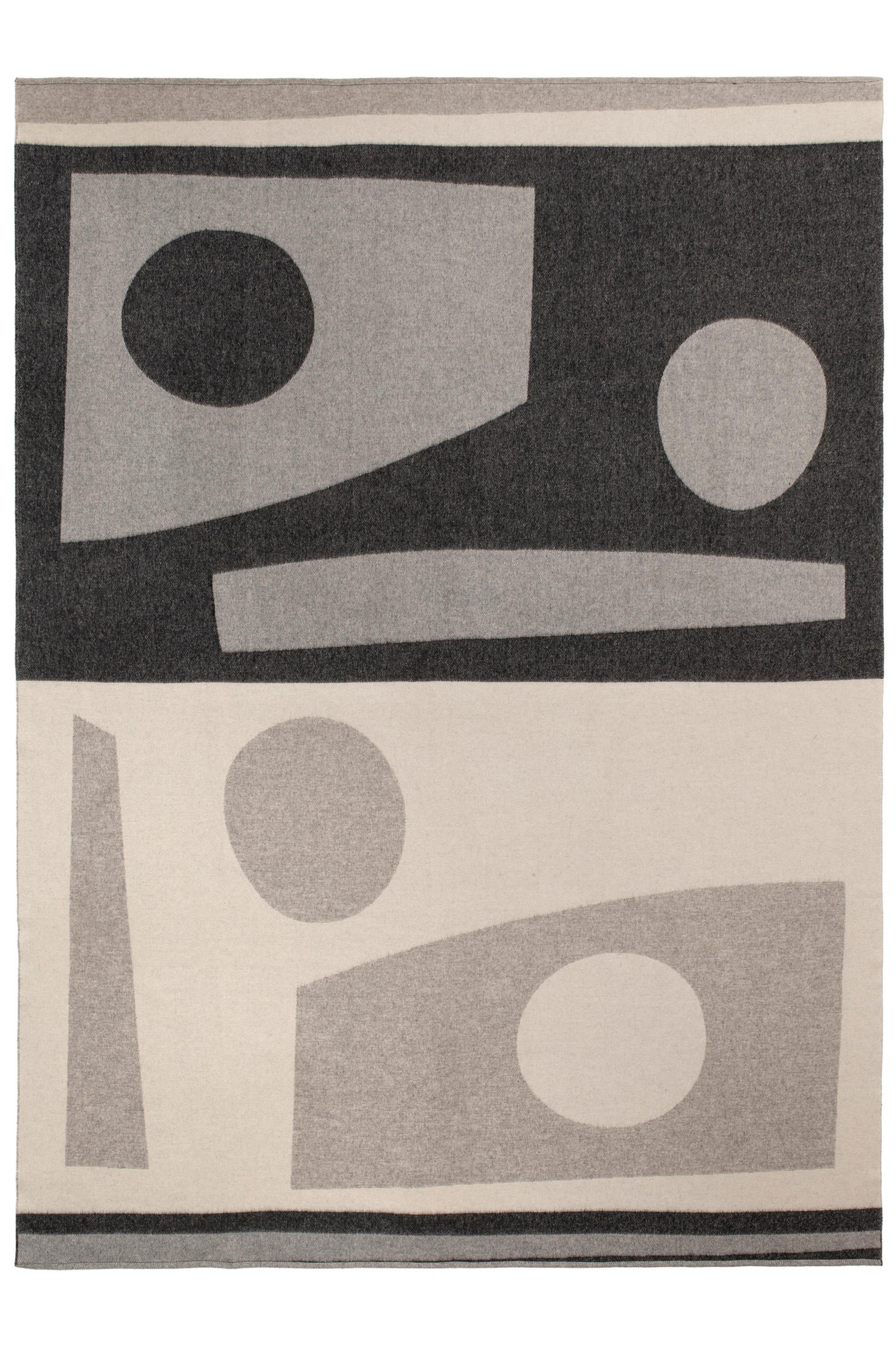 WOHNDECKE ALMA 130/180/180 cm  - Schwarz/Weiß, Trend, Textil (130/180/180cm) - Markslöjd