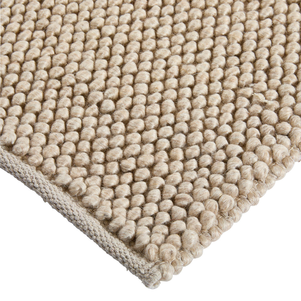 HANDWEBTEPPICH 90/160 cm Creme  - Creme, Natur, Textil (90/160cm) - Linea Natura