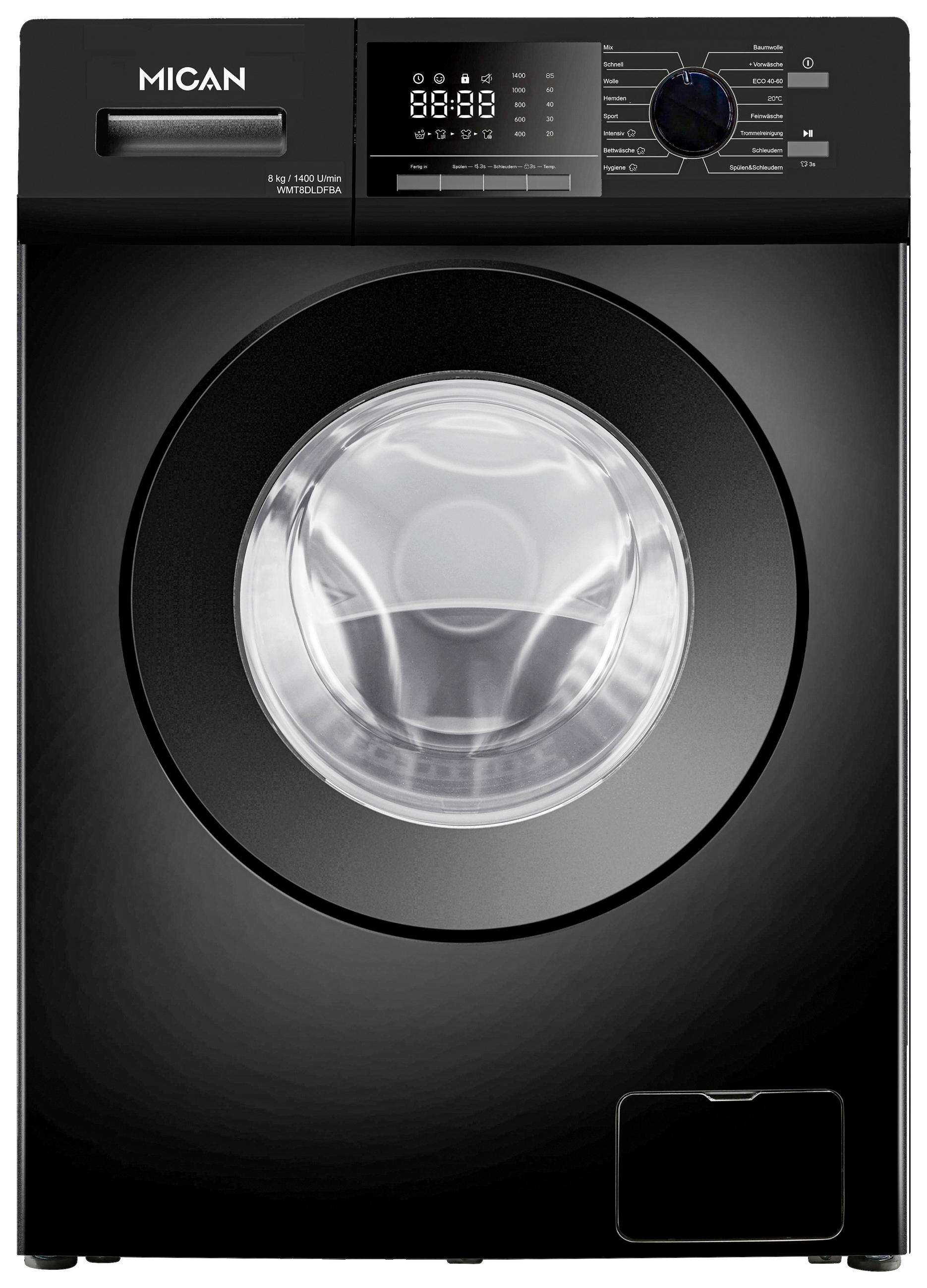 WASCHMASCHINE WMT8DLDFBA  - Schwarz, Basics, Metall (52/59,5/85cm) - Mican