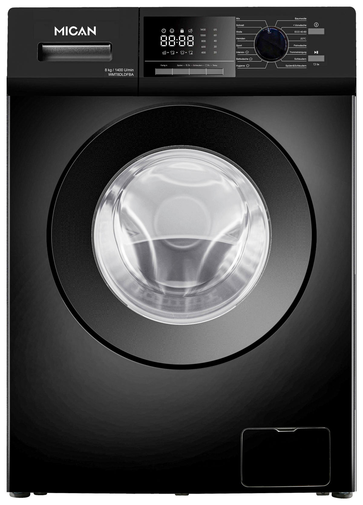 WASCHMASCHINE WMT8DLDFBA   - Schwarz, Basics, Metall (52/59,5/85cm) - Mican