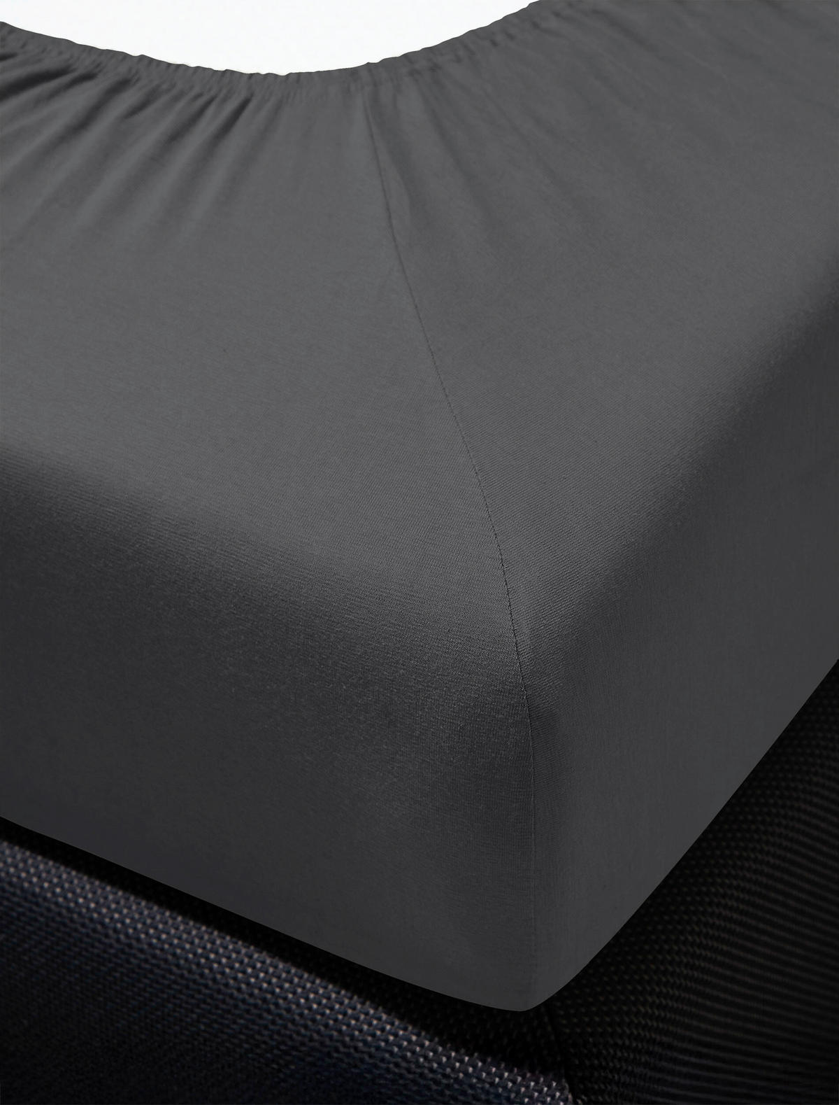 SPANNLEINTUCH 90-100/200-220 cm Jersey  - Anthrazit, KONVENTIONELL, Textil (90-100/200-220cm) - Irisette