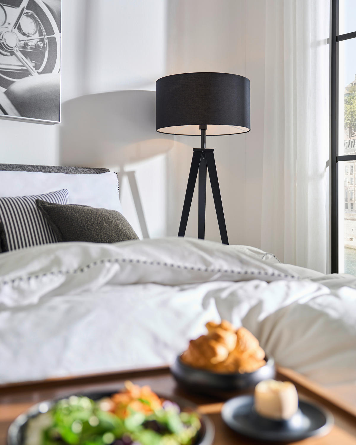 BOXSPRINGBETT 180/200 cm  in Grau  - Schwarz/Grau, KONVENTIONELL, Holz/Textil (180/200cm) - Jensen