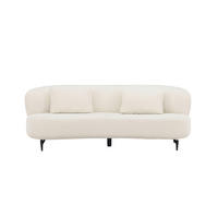 3-SITZER-SOFA Schwarz, Weiß  - Schwarz/Weiß, MODERN, Textil/Metall (224/80/100cm) - Livetastic