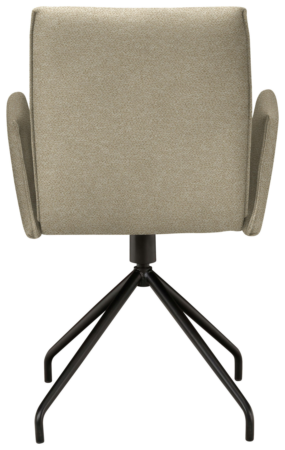 ARMLEHNSTUHL  in Stahl Webstoff, Mikrofaser  - Creme/Schwarz, Design, Textil/Metall (60/91/60cm) - Moderano