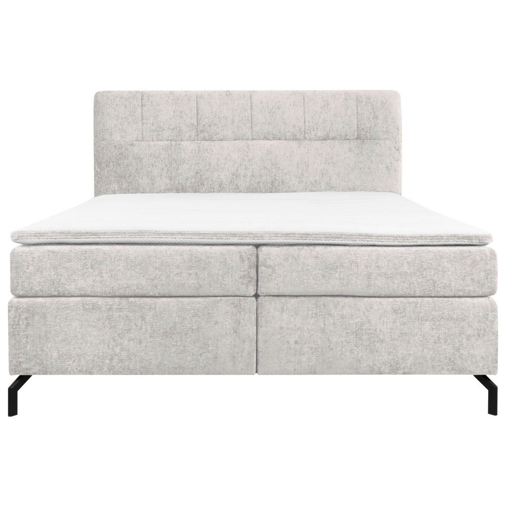 Thumbnail - Esposa Boxspringbett, Hellgrau, Textil, H4, Höhe ca. 17 cm, 180x200 cm, Stoffauswahl, Topper durchgehend, Matratze in ve...