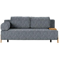 SCHLAFSOFA Bouclé Dunkelgrau  - Dunkelgrau/Naturfarben, Design, Holz/Textil (211/88/102cm) - Niels Andersson