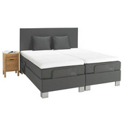 BOXSPRINGBETT 180/210 cm in Anthrazit - Anthrazit/Alufarben, KONVENTIONELL, Textil/Metall (180/210cm) - Jensen