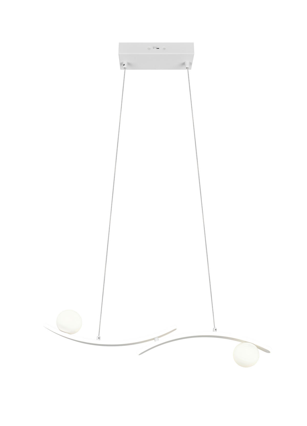 LED-HÄNGELEUCHTE Napoli 82/150/9 cm   - Weiß, Design, Glas/Kunststoff (82/150/9cm) - Trio Leuchten