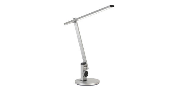 LED-SCHREIBTISCHLEUCHTE 19/65/45,2 cm - Silberfarben/Schwarz, Basics, Kunststoff/Metall (19/65/45,2cm) - Novel